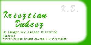 krisztian dukesz business card
